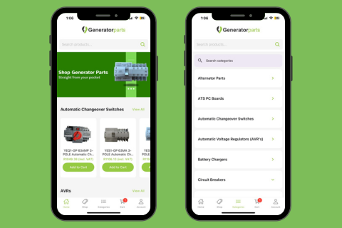 Generator Parts Mobile App